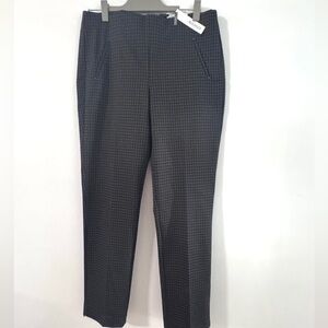 NWT- Chico's Black and Gray Checkered Trousers